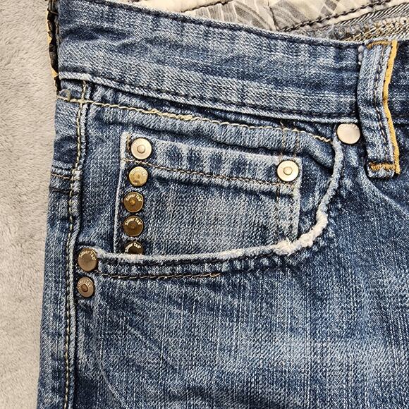 Vintage Levi's Jeans Mens W33 L30 Silvertab Slim Boot Leather Trim Flap Pockets - Picture 2 of 16